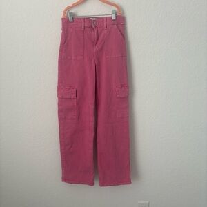 Abercrombie Kids, High Rise & Wide Leg, Bubblegum Pink, Size 15/16